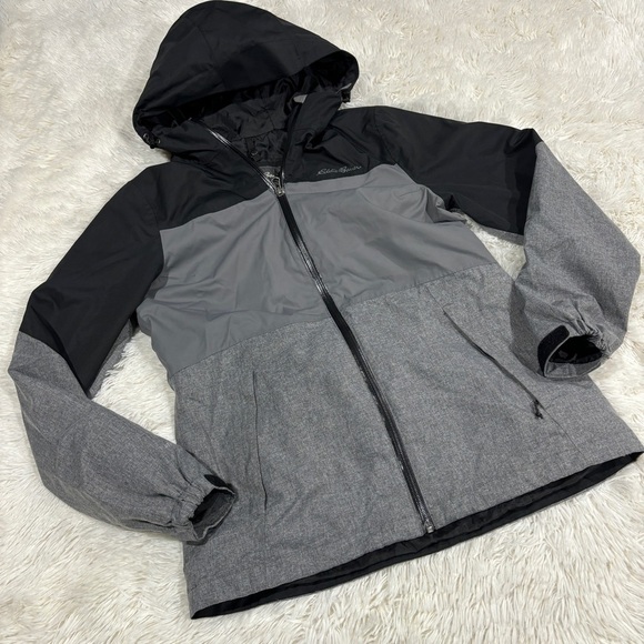 Eddie Bauer Weatheredge 2-in-1 Waterproof Jacket gray & black woman’s small - Picture 1 of 13